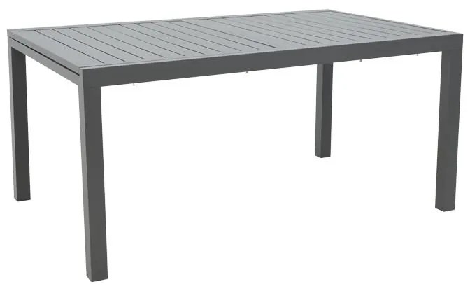 Τραπεζαρία Azelie-Lafla σετ 7τεμ ανθρακί ύφασμα-ανθρακί αλουμίνιο 77x55x94εκ 160x90x75 εκ.