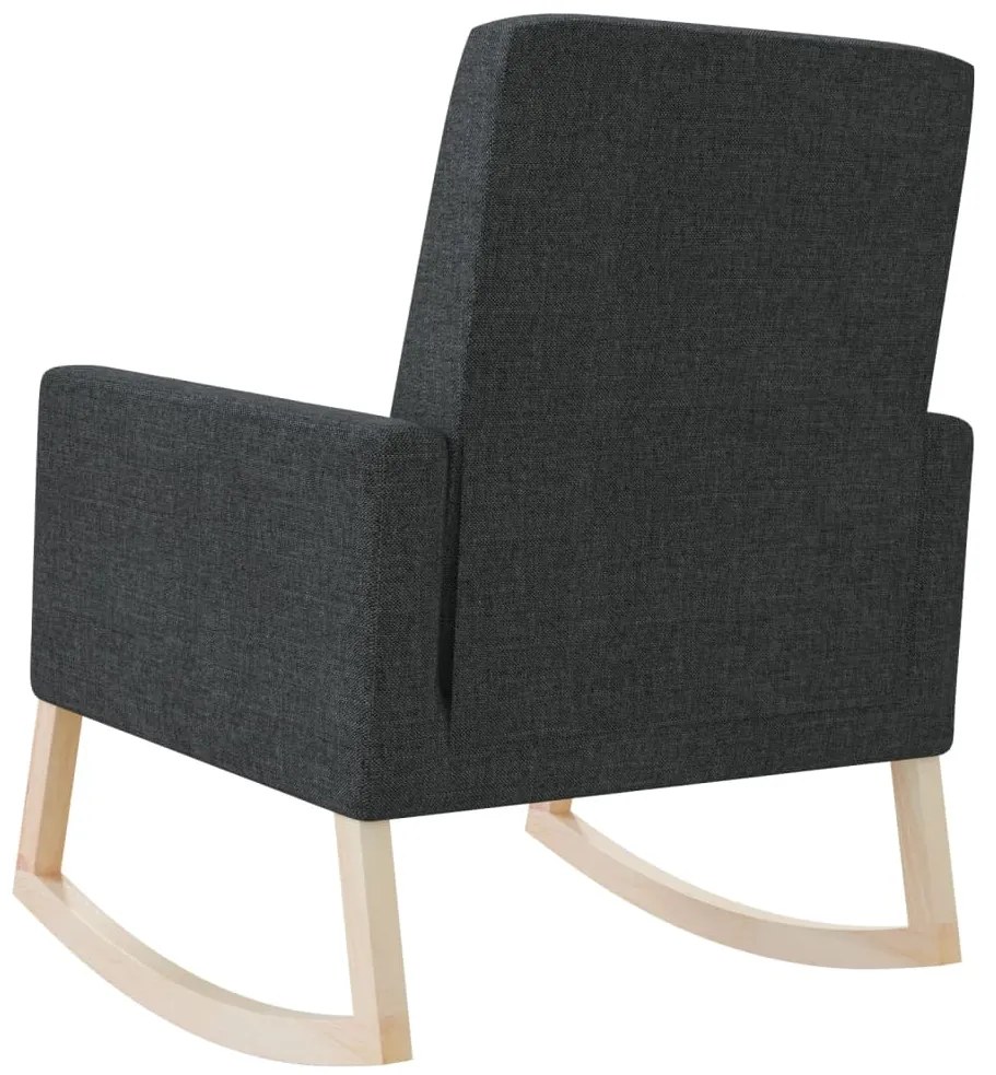 vidaXL Κουνιστή Πολυθρόνα Μαύρη Υφασμάτινη