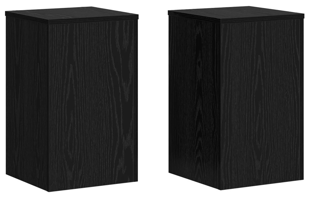 vidaXL Ράφια Φυτών 2 τεμάχια Μαύρης Δρυς 30x30x50 εκ. Σύνθετο Ξύλο