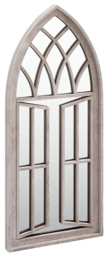 vidaXL Καθρέφτης Κήπου για Εξ. Χώρους Λευκό της Άμμου 70x30 εκ. Σίδερο