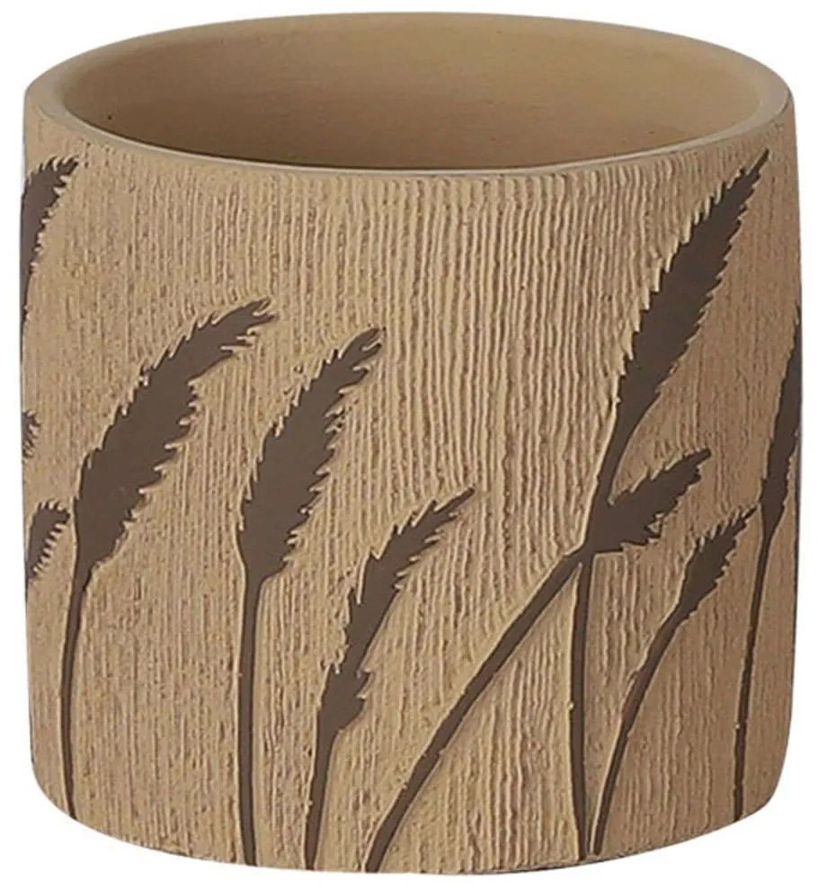 Κασπώ Ανάγλυφα Στάχια 06-00-24536 Φ17,5x16cm Terracotta-Brown Marhome Κεραμικό