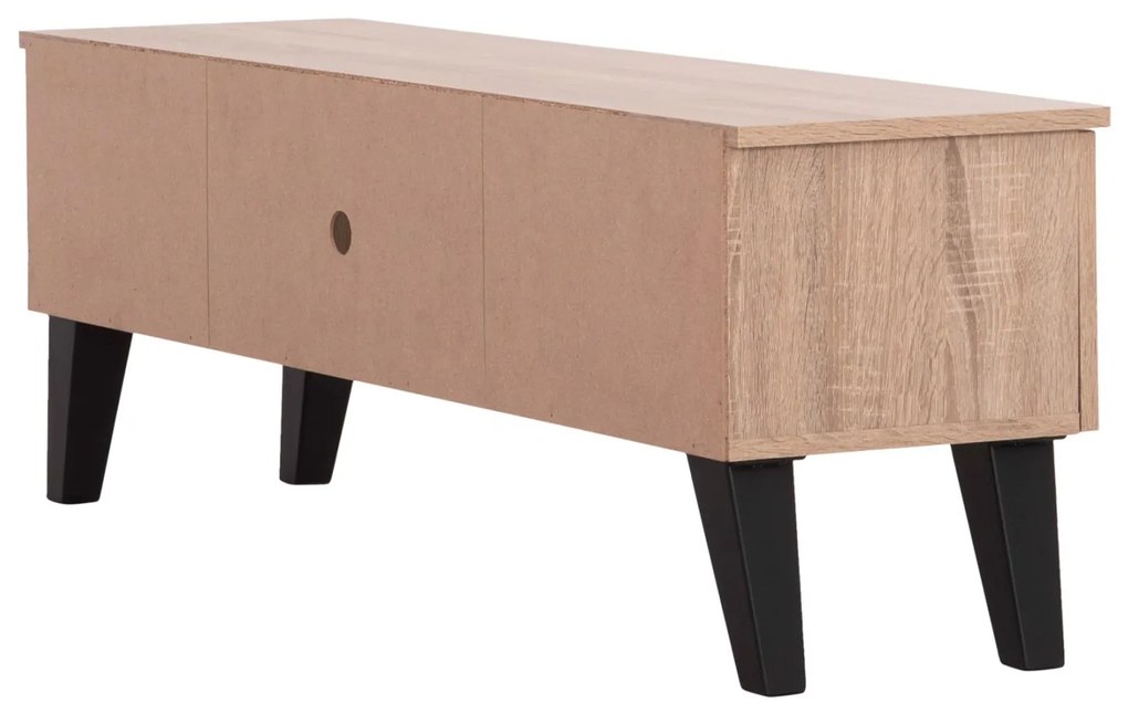 Έπιπλο τηλεόρασης IREN Μελαμίνη σε Sonoma Oak - Μαύρο 120x34x41Yεκ. 120x34x41 εκ.