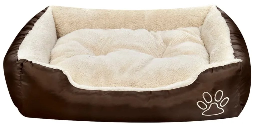 vidaX Κρεβάτι Σκύλου Ζεστό με Επενδυμένο Μαξιλάρι S - Καφέ