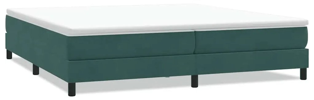 Κρεβάτι Boxspring χωρίς Στρώμα Σκούρο Πράσινο 200x210εκ 3315846