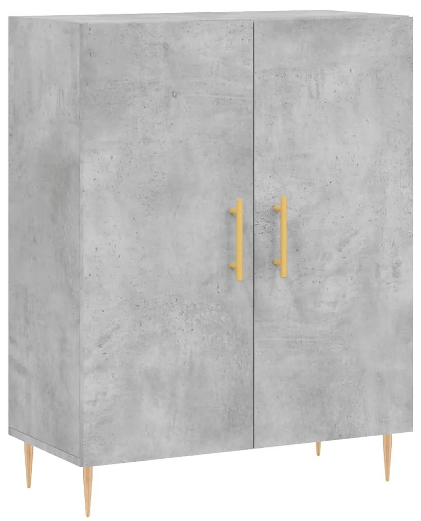 vidaXL Ντουλάπι Γκρι Σκυροδέματος 69,5x34x180 εκ. Επεξεργασμένο Ξύλο