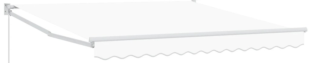 vidaXL Ανασυρόμενη Τέντα Λευκή 350x250 cm