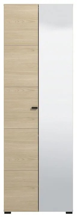 Έπιπλο εισόδου - Ντουλάπα RATHLIN P2 OG με Καθρέπτη Light Port Oak 64x35x194εκ. 64x35x194 εκ.