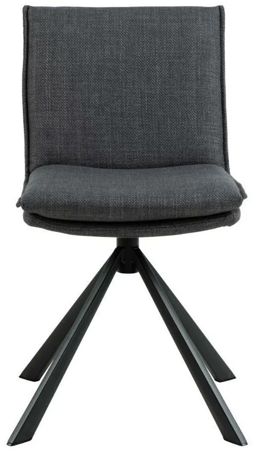 Καρέκλα Oakland 898, Μαύρο, Γκρι, 85x48x59cm, 8 kg, Ταπισερί, Μεταλλικά, Ξύλο | Epipla1.gr