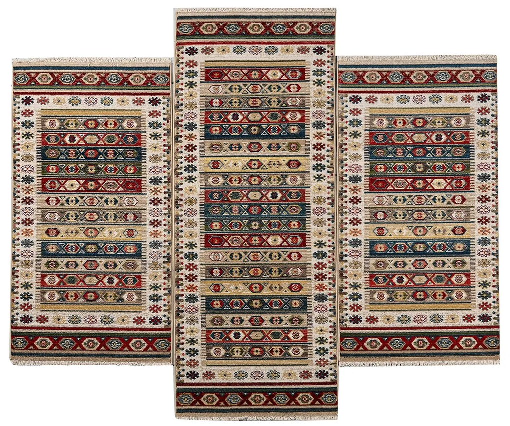 Χαλιά Κρεβατοκάμαρας (Σετ 3τμχ) Polcarpet Kazak Oriental 585 Beige