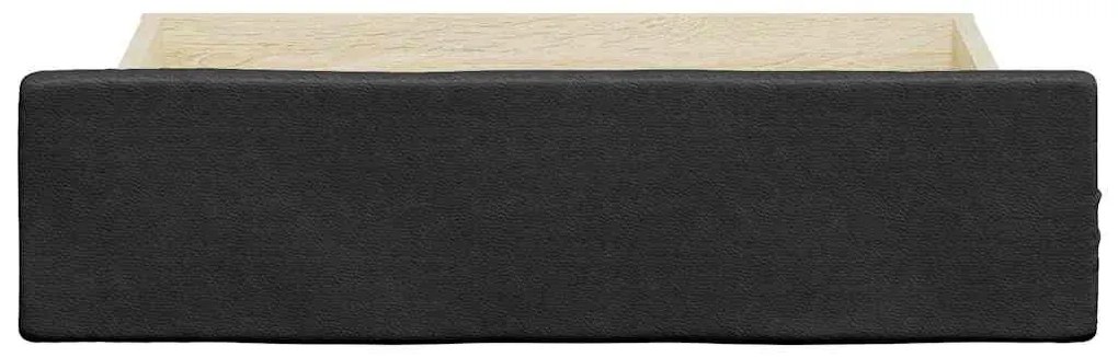 vidaXL Συρτάρια Κρεβατιού 2 τεμ. Μαύρο Επεξ. Ξύλο και Συνθετικό Δέρμα