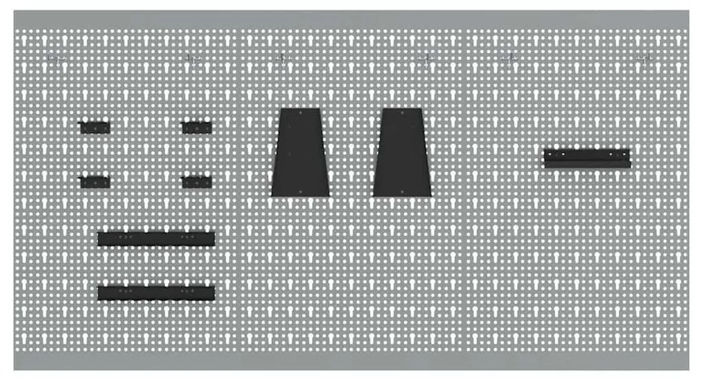 vidaXL Αποθηκευτική Παγκάκια 3 pcs Γκρι 150 x 1 x 80 εκ
