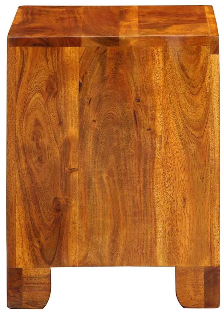 vidaXL Πλαϊνό γραφείο Πολύχρωμο 40 x 35 x 45 εκ. Μασίφ ξύλο ακακίας
