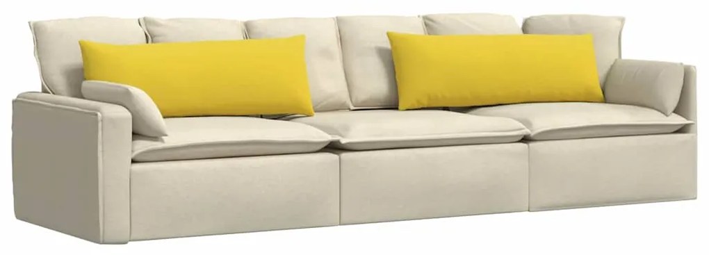 vidaXL Μαξιλάρι Καναπέ 2 pcs Απαλό Κίτρινο 120 x 40 cm ύφασμα