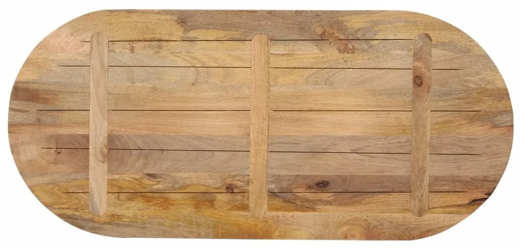 vidaXL Επιφάνεια Τραπεζιού Οβάλ 140x60x3,8 εκ. Μασίφ Ξύλο Μάνγκο