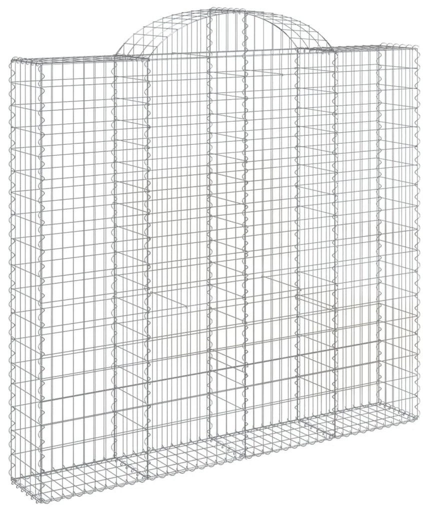 vidaXL Συρματοκιβώτια Τοξωτά 15 τεμ. 200x50x180/200 εκ. Γαλβαν. Ατσάλι