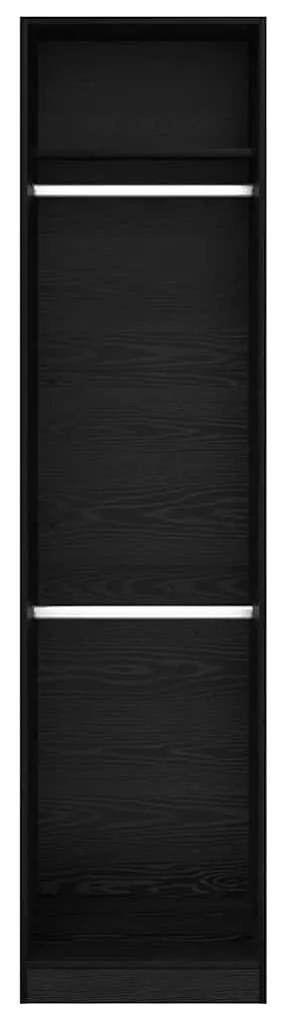 vidaXL Ντουλάπι με ράφι Μαύρη Οξυά 50 x 50 x 200 cm Επεξεργασμένο ξύλο