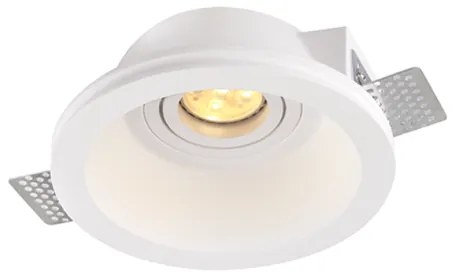 Χωνευτό Στρογγυλό Σποτ Γύψινο Trimless AARI GU10 Φ15 Λευκό G16860C ACA-G16860C-Λευκό G16860C