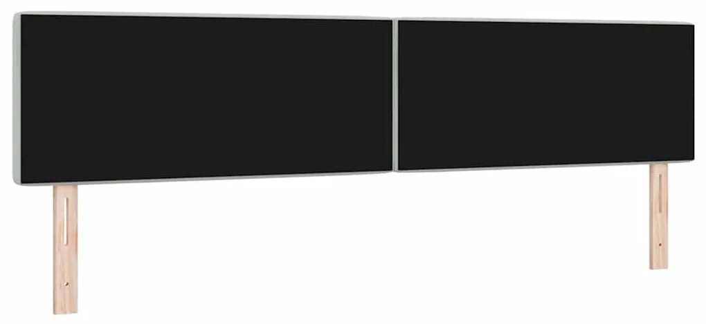 vidaXL Βελούδινο Κεφαλάρι Argyle Ανοιχτό γκρι 200 cm Βελούδο