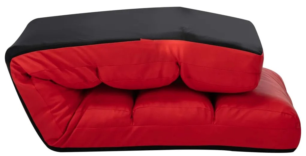 vidaXL Καρέκλα Δαπέδου Πτυσσόμενη Κόκκινη από Συνθετικό Δέρμα