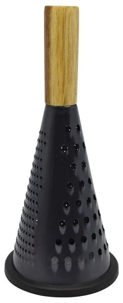 Τρίφτης Με Ξύλινη Λαβή 812417 11,5x11,5x25,5cm Black Ankor Stainless Steel