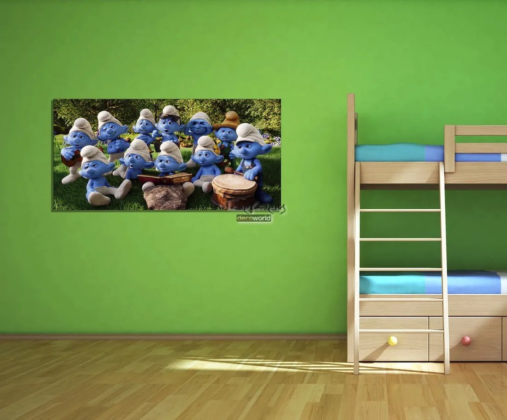 Παιδικός πίνακας σε καμβά στρουμφάκια KNV0140 80cm x 120cm