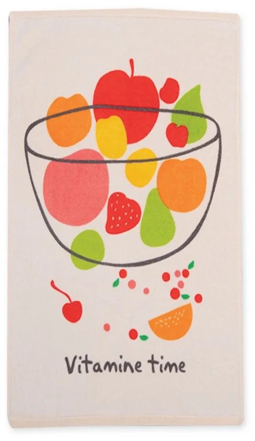 Ποτηρόπανο Βελουτέ Vitamine Time Ecru Nef-Nef 40x60cm 100% Βαμβάκι