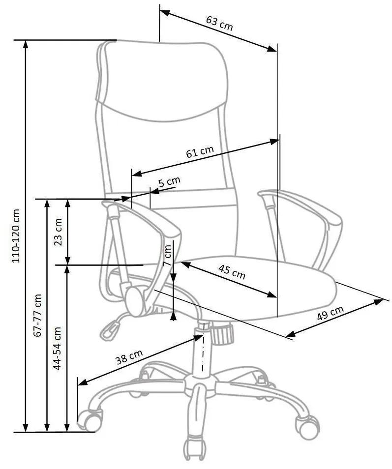 Καρέκλα γραφείου Houston 429, Μαύρο, 110x61x63cm, 15 kg, Με ρόδες, Με μπράτσα, Μηχανισμός καρέκλας: Κλίση | Epipla1.gr