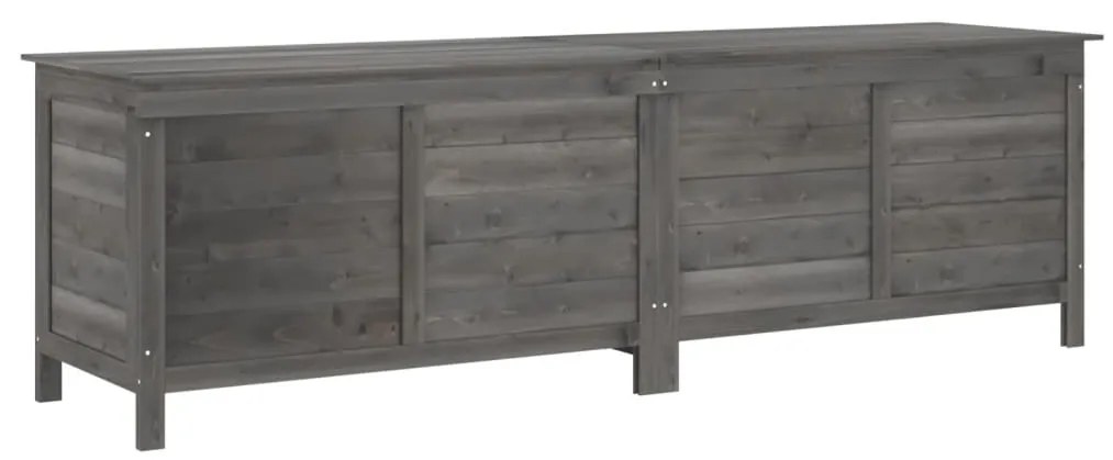 vidaXL Μπαούλο Αποθ. Κήπου Ανθρακί 198,5x50x56,5εκ Μασίφ Ξύλο Ελάτης