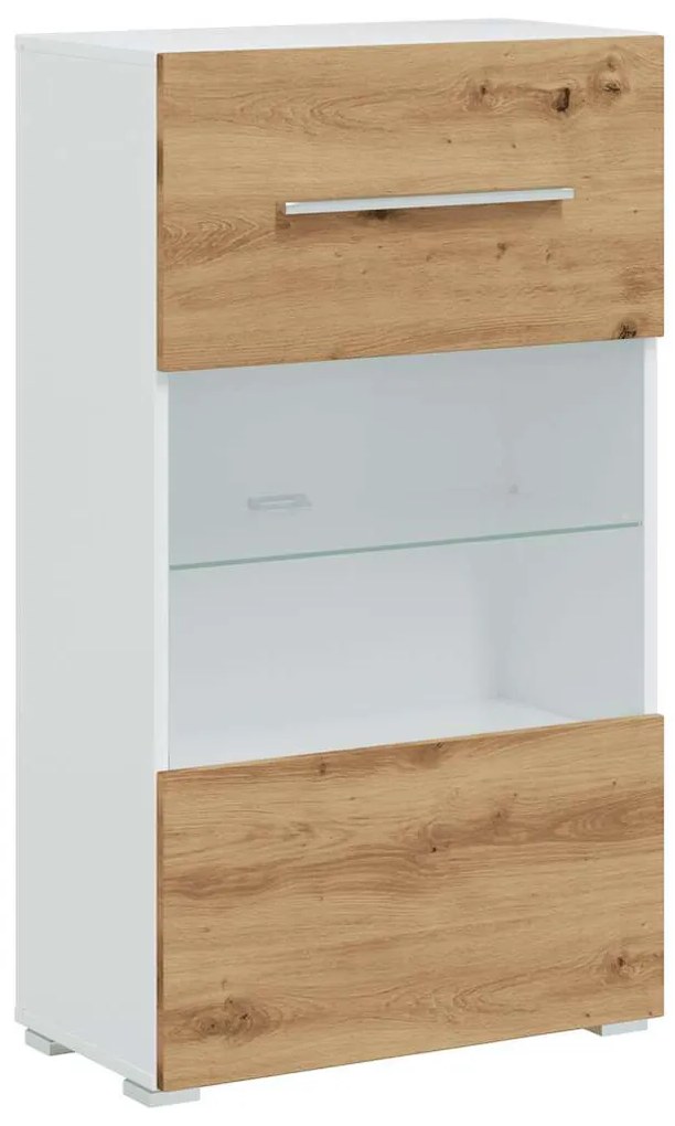 vidaXL Μονάδες τηλεόρασης 5 τεμαχίων με φωτισμό LED Δρυς τεχνίτης