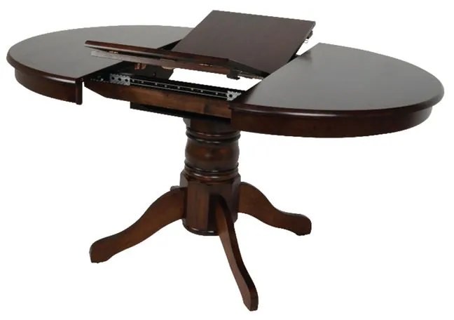 WOODWELL Ε7680,2NIRVANA Τραπέζι Τραπεζαρίας Κουζίνας, Επεκτεινόμενο, Καρυδί Φ106 (+30)x75cm Ε7680,2