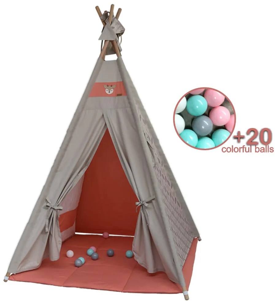 Παιδική Σκηνή Με Στρωματάκι + 20 Μπάλες Bebe Stars Boho 302-313