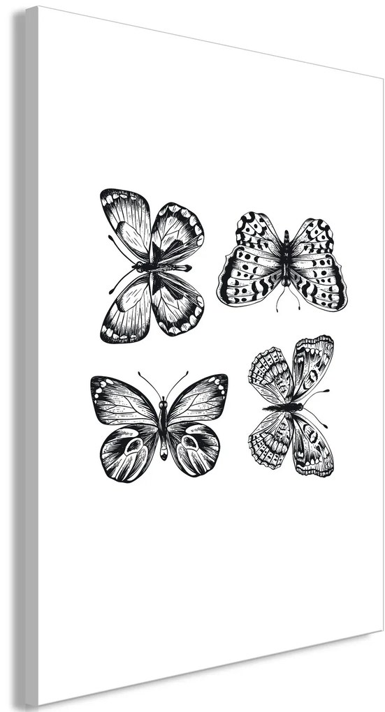 Πίνακας - Four Butterflies (1 Part) Vertical - 40x60