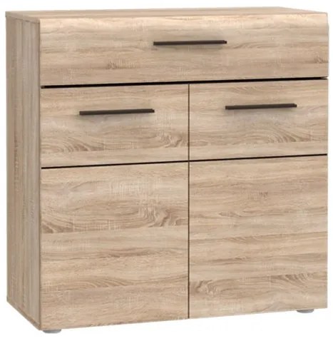 Μπουφές Solo 80x34x74cm Sonoma με Wenge και MDF Καμπυλωτό τελείωμα στις πόρτες - TO-SOLOH2D1S - TO-SOLOH2D1S