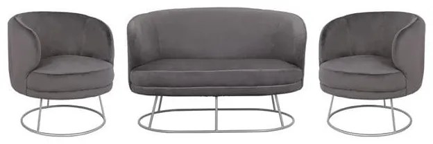 Σαλόνι Σετ 3τμχ Arien Grey HM11051.01