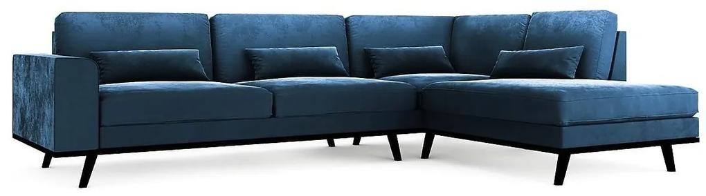 Γωνιακός Καναπές Seattle K106, Μπλε, 291x202x85cm