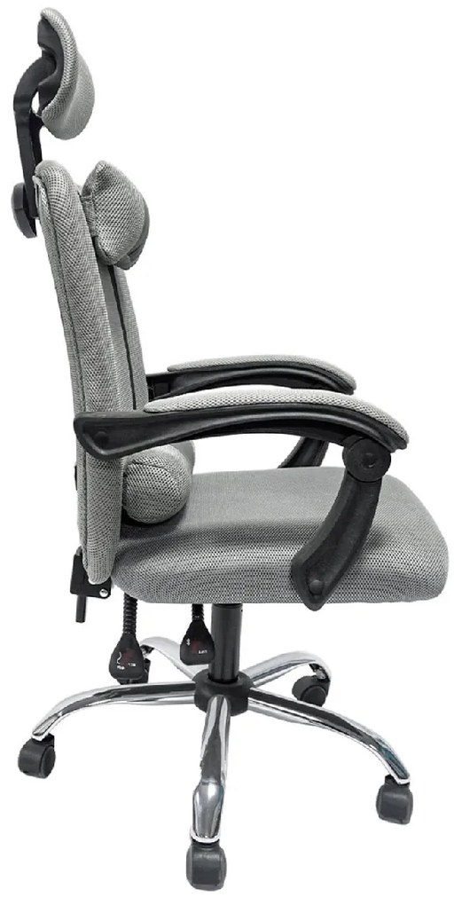 ΚΑΡΕΚΛΑ ΓΡΑΦΕΙΟΥ CRONER HM1196.02 ΓΚΡΙ MESH-ΜΕΤΑΛ.ΒΑΣΗ-NYLON ΣΚΕΛΕΤΟΣ 58x67x124Υεκ.