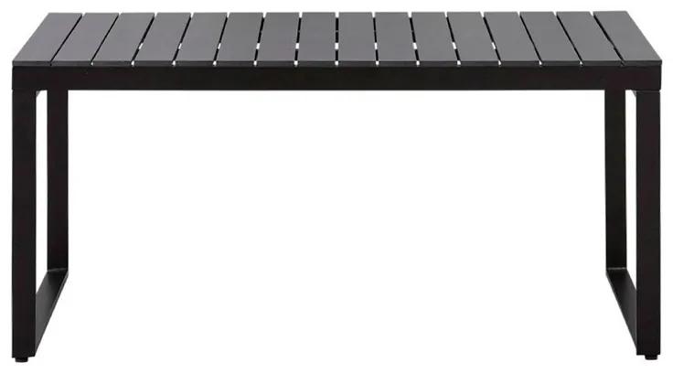 Τραπέζι κήπου Poseidon Megapap μέταλλο - ξύλο χρώμα μαύρο 180x92x75εκ.