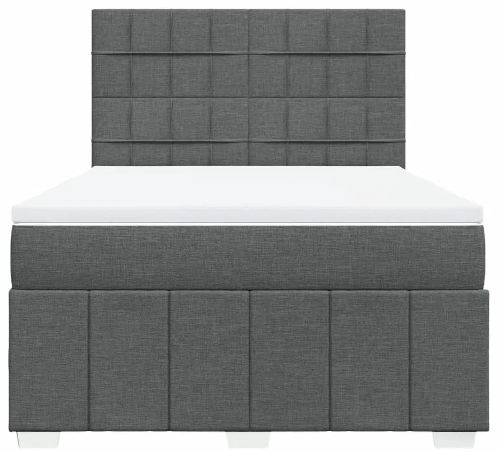 ΚΡΕΒΑΤΙ BOXSPRING ΜΕ ΣΤΡΩΜΑ ΣΚΟΥΡΟ ΓΚΡΙ 160X200 ΕΚ ΥΦΑΣΜΑΤΙΝΟ 3291720