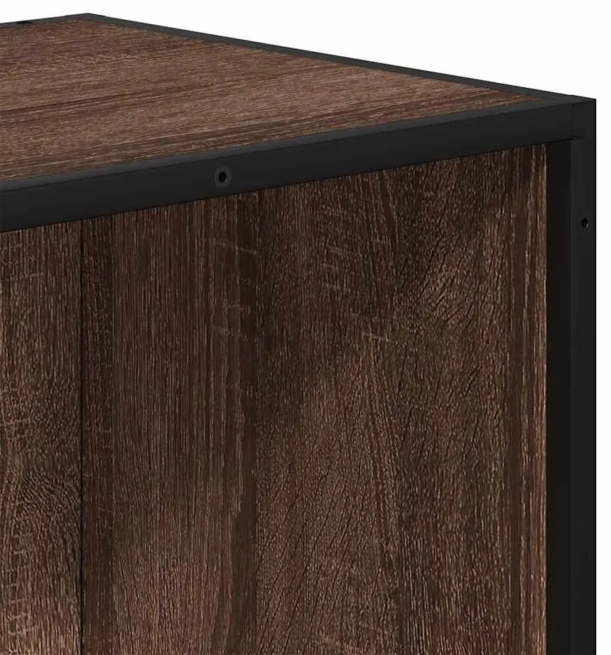 Βιβλιοθήκη Καφέ Δρυς 40x35x139 εκ. από Επεξεργασμένο Ξύλο - Καφέ