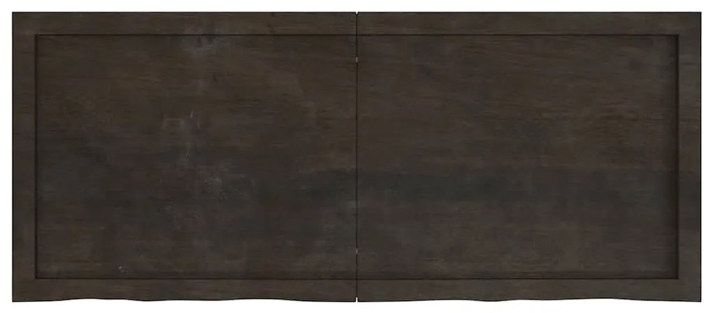 vidaXL Ράφι Τοίχου Σκούρο Καφέ 120x50x(2-4) εκ. Επεξ. Μασίφ Ξύλο Δρυός