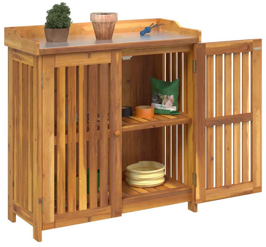 vidaXL Ντουλάπι Κήπου Καστανό 78 x 36.5 x 78cm Καμπούντα ξύλο ακακίας