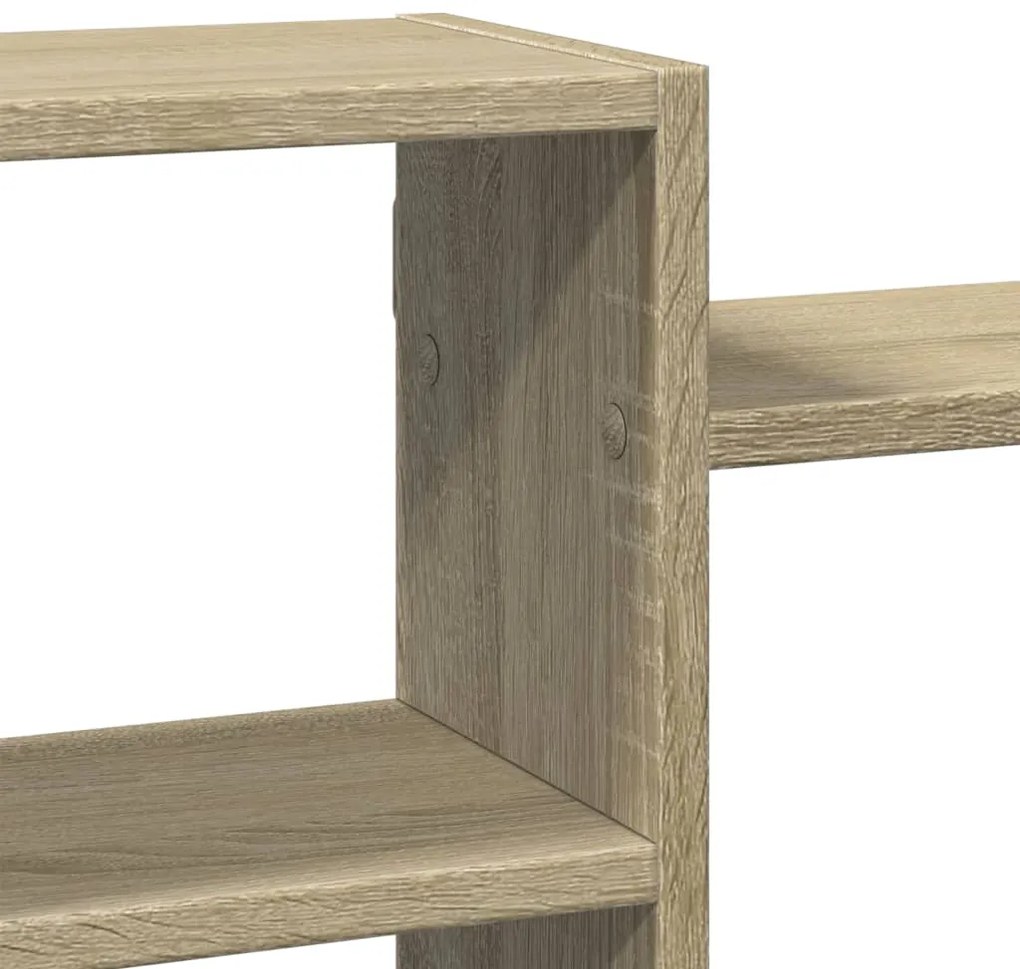 vidaXL Ραφιέρα Τοίχου Sonoma Δρυς 129x18x42 εκ. από Επεξεργ. Ξύλο