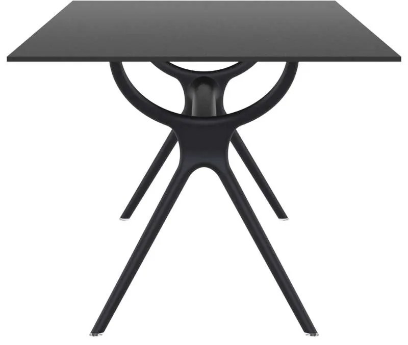 Τραπέζι Air 180Χ90Εκ. Black Laminate 12Mm