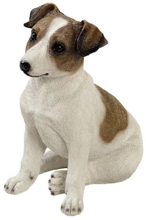 Φιγούρα Σκύλος Jack Russell KUL101. 16,5x25x27,2cm White-Brown Espiel Polyresin
