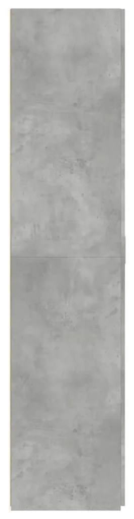 vidaXL Ντουλάπι Γκρι Σκυροδέματος 80x42,5x185 εκ. Επεξεργασμένο Ξύλο