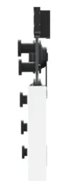 vidaXL Συρόμενη Πόρτα με Εξαρτήματα Λευκή 78x202 εκ. Συμπαγές Ξύλο Πεύκου