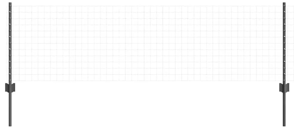 vidaXL Πό posts φράχτη 44 pcs Γκρι 100 cm Ατσάλι