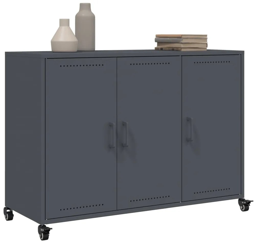 vidaXL Ντουλάπι Ανθρακί 100,5x39x72 εκ. από Χάλυβα