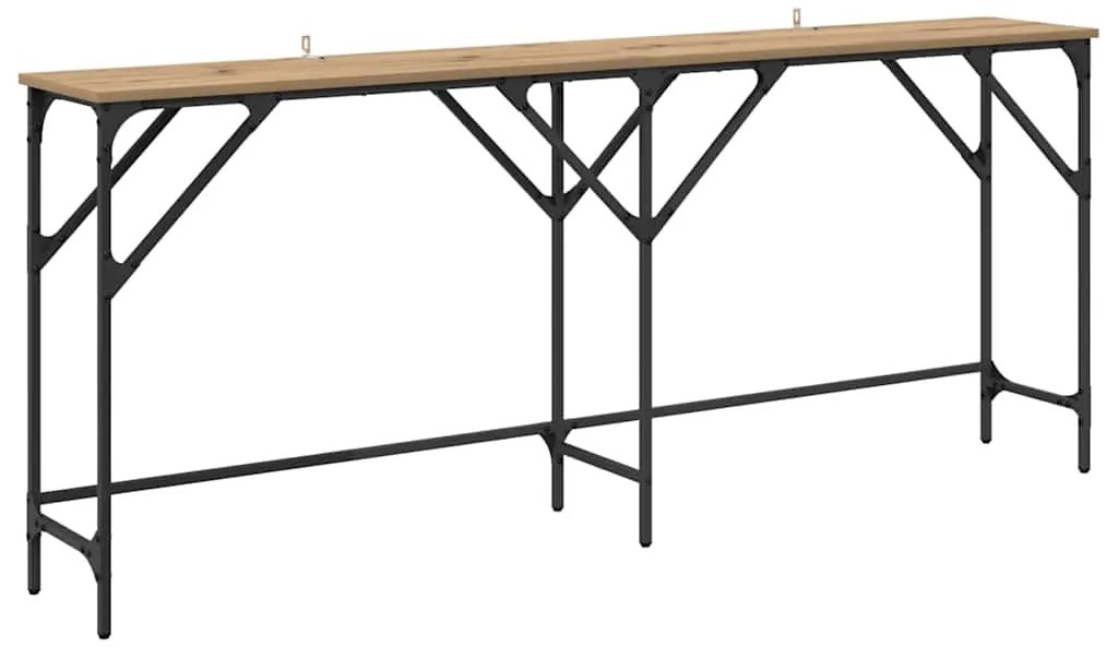 vidaXL Τραπέζι κονσόλας artisan δρυς 180 x 29 x 75 εκ