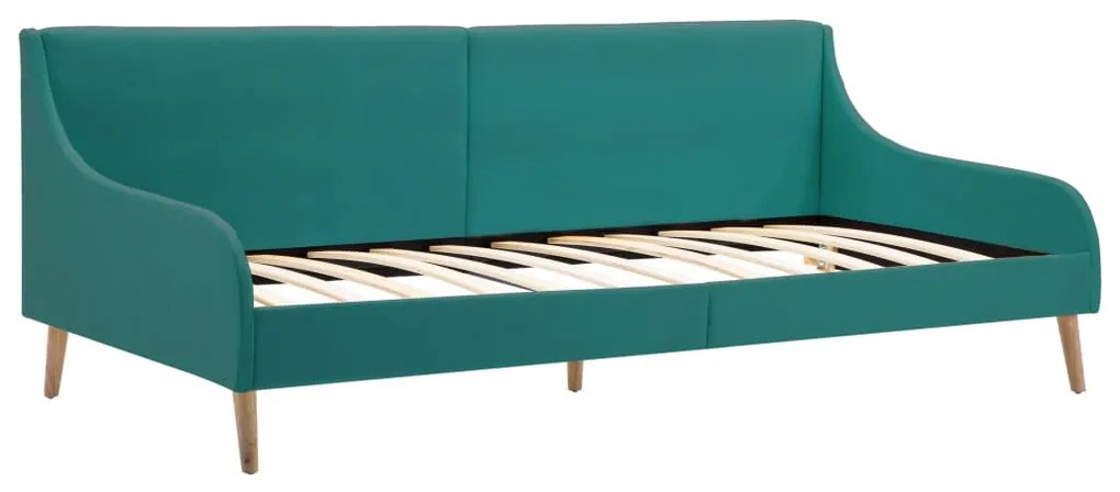 vidaXL Πλαίσιο Daybed Πράσινο Υφασμάτινο + Στρώμα Αφρού Μνήμης